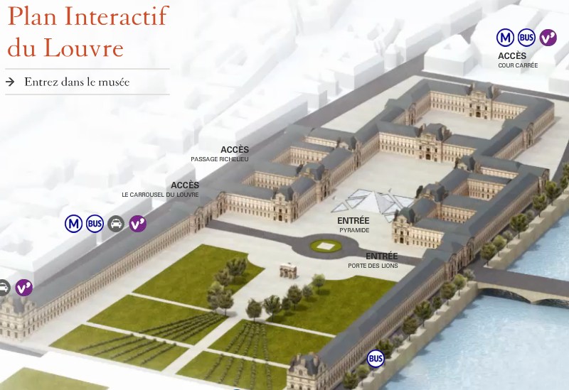 Plano del Louvre.