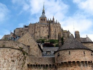 Vista de la abadía del Mont Saint Michel.